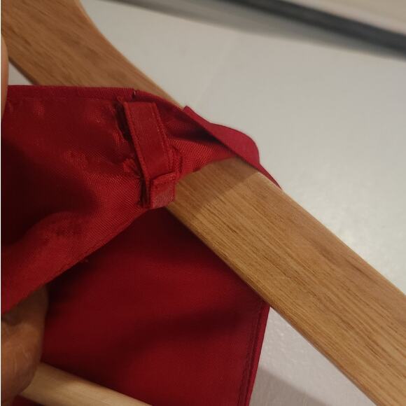 Casual Corner Cocktail Dress sz 4 VINTAGE 90s 100% Silk Wine Red Sleeveless - Picture 6 of 7